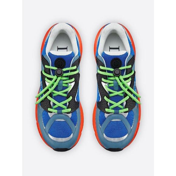 Dior Mens B24 Sorayama Black Blue Orange Red Low Top Lace Up Flat Sneakers 41 8 - Picture 6 of 11